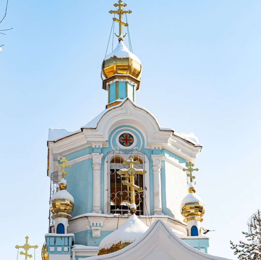 Казанский собор зима купол